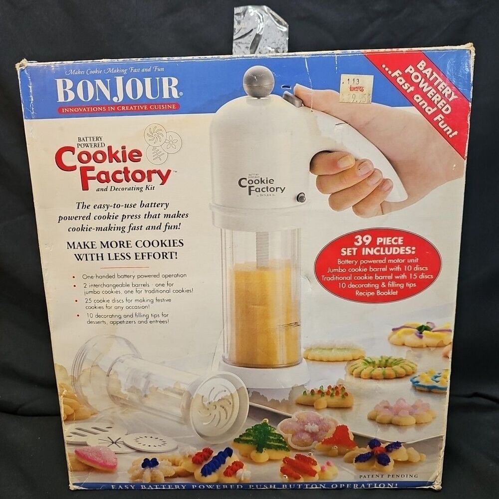 Bonjour Cookie Factory & Decorating Kit, BatteryOperated Press